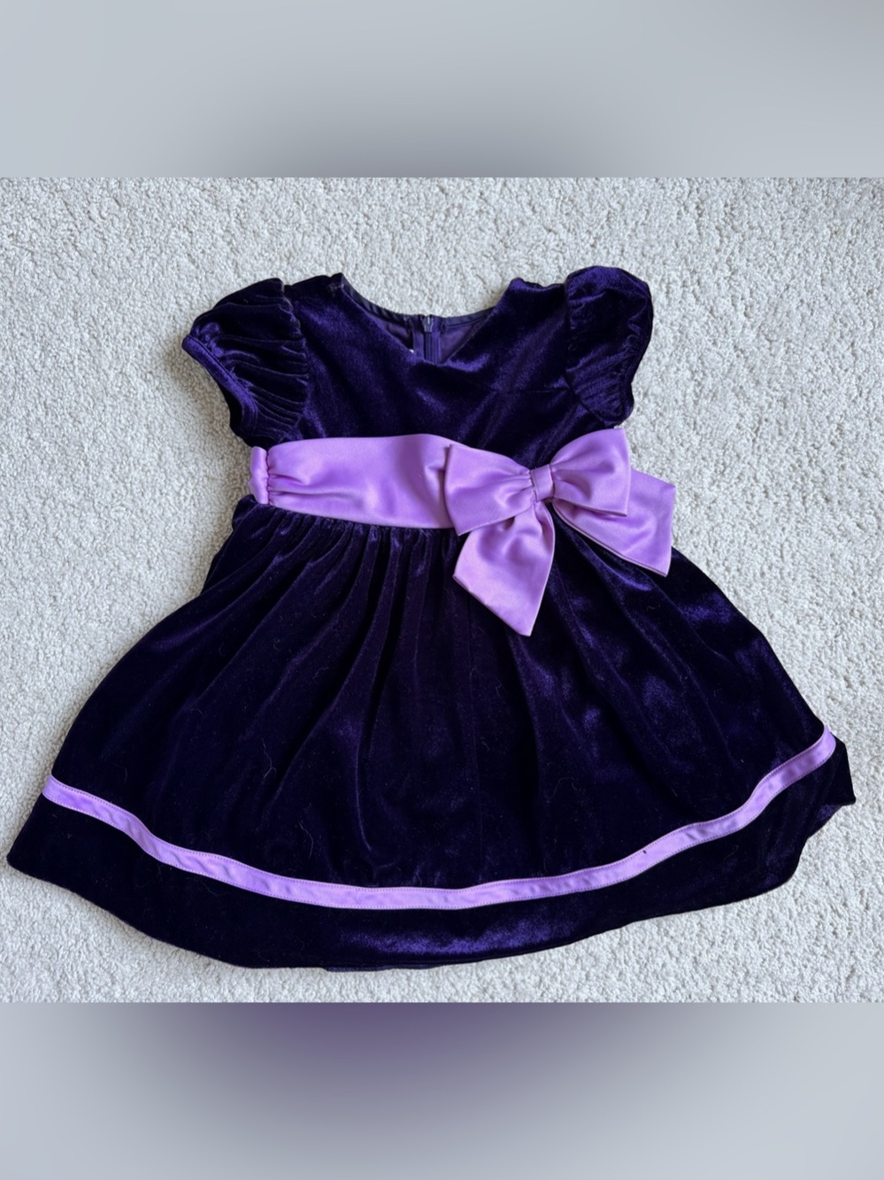 Bonnie Jean Purple Velvet Dress